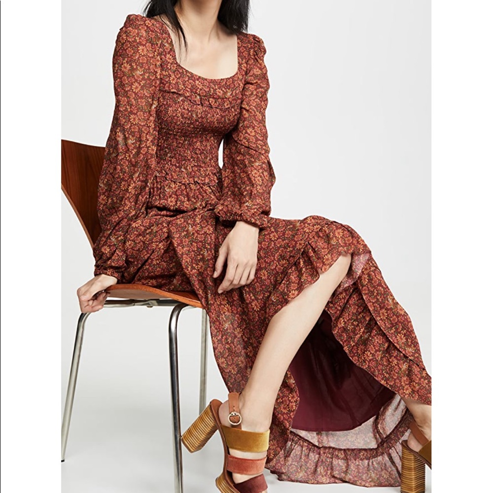 Farm Rio leopard garden maxi dress